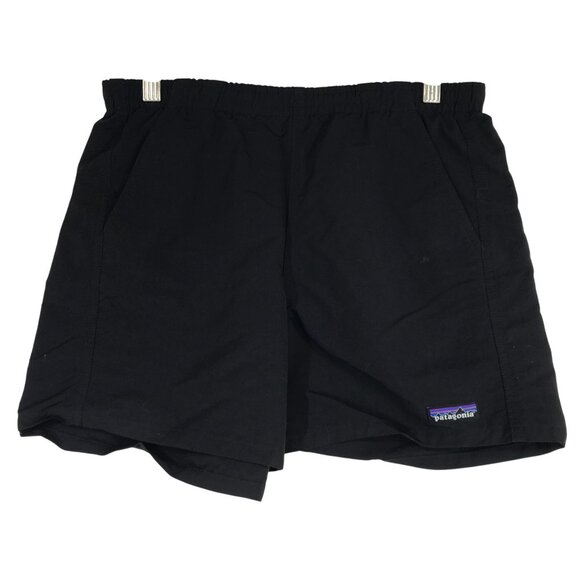 PATAGONIA- WOMEN' SMALL -BLACK ELASTIC WAIST BAGGIES SHORTS - Picture 1 of 7